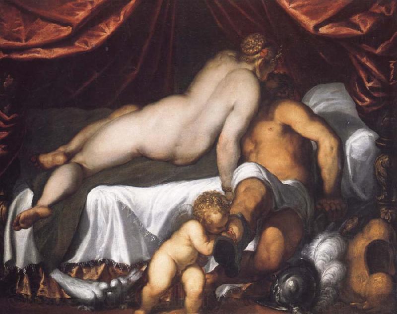 PALMA GIOVANE Mars,Venus and Cupid France oil painting art